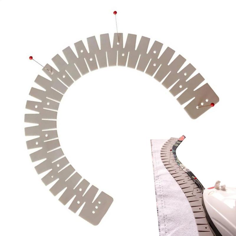 Sewing Hemming - Hitzebeständige Saumlineale: Flexibles Silikon-Saumlineal mit Kurvenskala