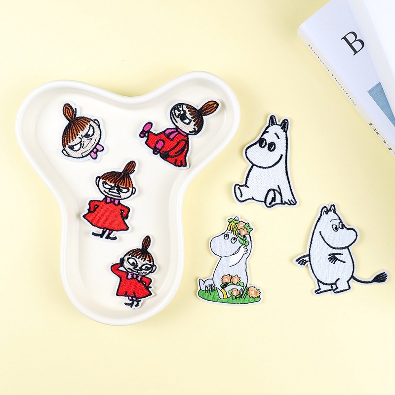Iron On Patch - Moomin Niedliche Cartoon-Stickerei-Aufnäher zum Aufbügeln oder