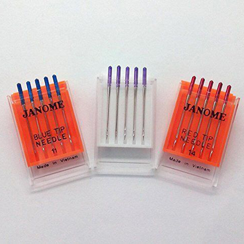 Twin Needle Stretch - Janome Nähmaschine Blau Spitze Nadel Größe