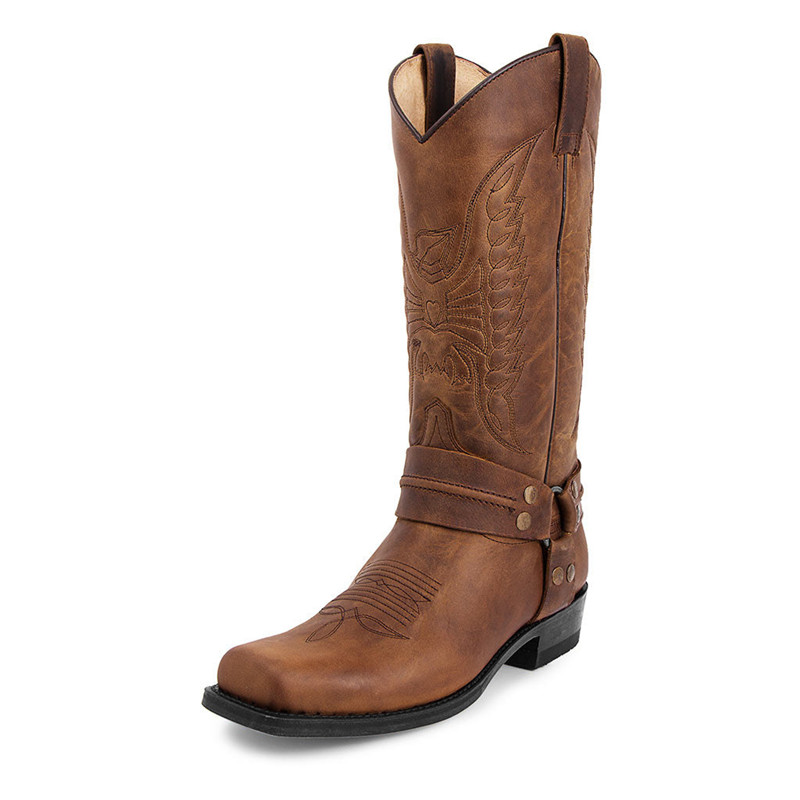 Sewing Embroidery Fabric - Neue Herren-Motorradstiefel Modische Handgefertigte Herren-Stiefel mit