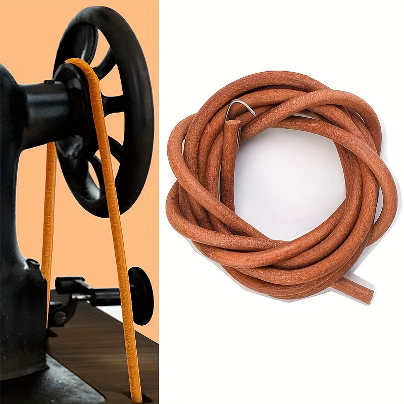 Sewing Factory - Langlebiger brauner Rindsleder-Pedal nähmaschinen gürtel-einfach zu
