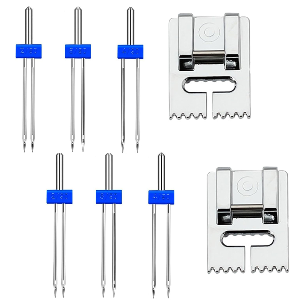Twin Needle Stretch - 6 Stück Doppelnadel mit Doppelnadel und
