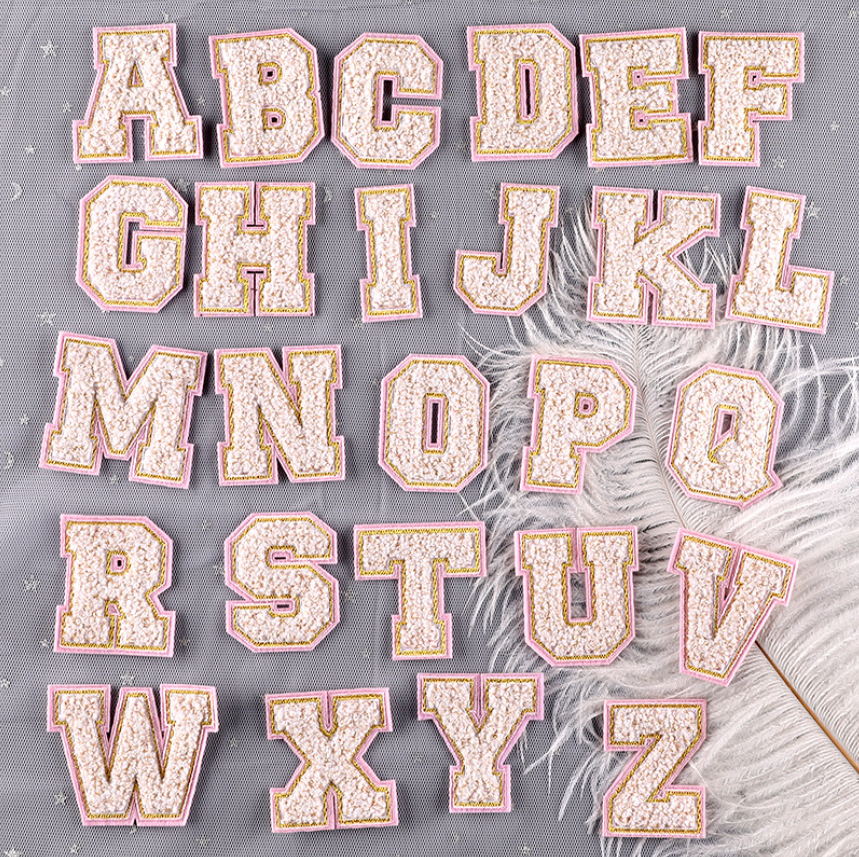 Sewing Id - 10 Stück Handtuch-Nummer-Alphabet-gestickte Aufnäher zum Aufbügeln,