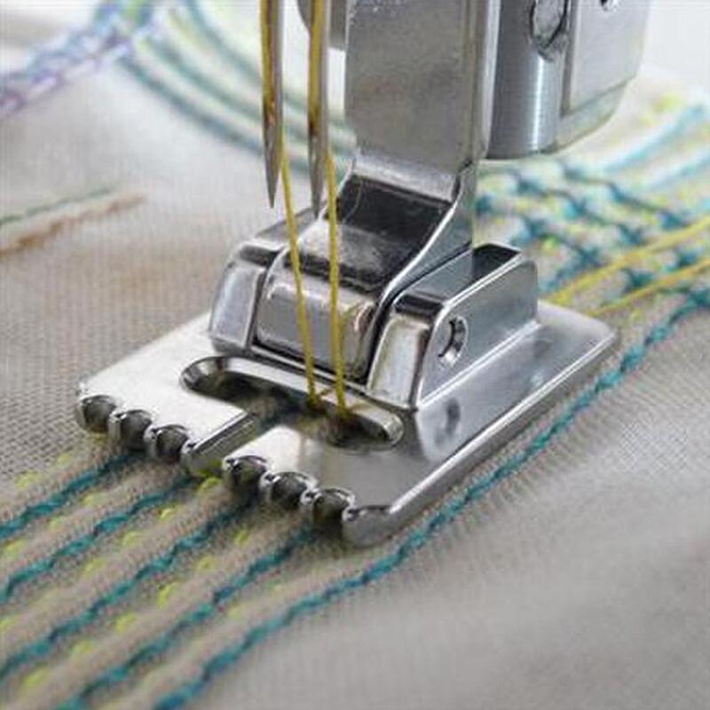 Twin Needle Stretch - Snap On 5,7,9 Rillen-Rillenfuß, kompatibel mit
