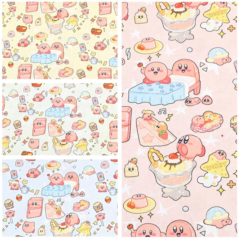 Textile For Sewing - Cartoon Kirby 100er Baumwollstoff, Nähmaterial für