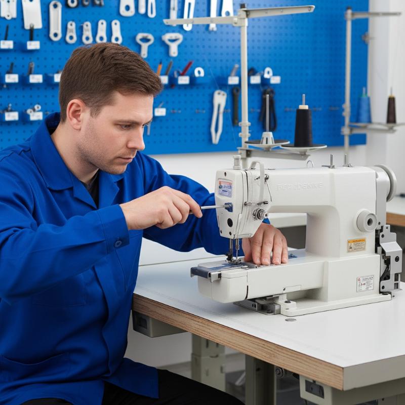 Sewing Zigzag - Dreinadel-Fünf-Faden-Zickzack-Nähfuß-Set für Industrienähmaschinen mit Einstellbarer Breitenführung
