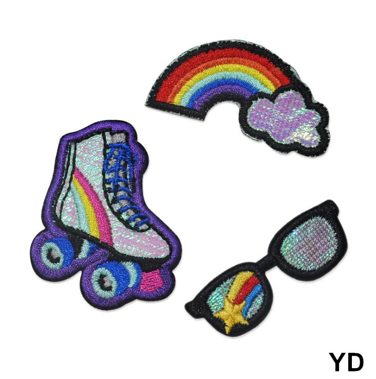 10 Stück Regenbogen bestickter – Sewing Id Bewertung und Preis