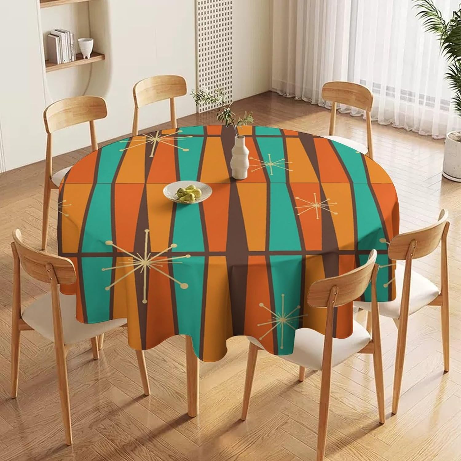 Mid-Century Modern Orange-Gelb – Century Textile & Sewing Supply Photos Bewertung und Preis