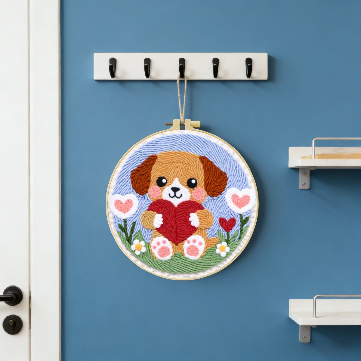 20x20cm/7,87 Zoll Hunde-Punch- – Sewing Textile Art Bewertung und Preis