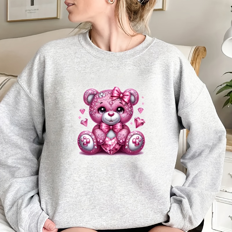 Pink Diamond Bear Wärmeübertra – Iron On Patch Bewertung und Preis