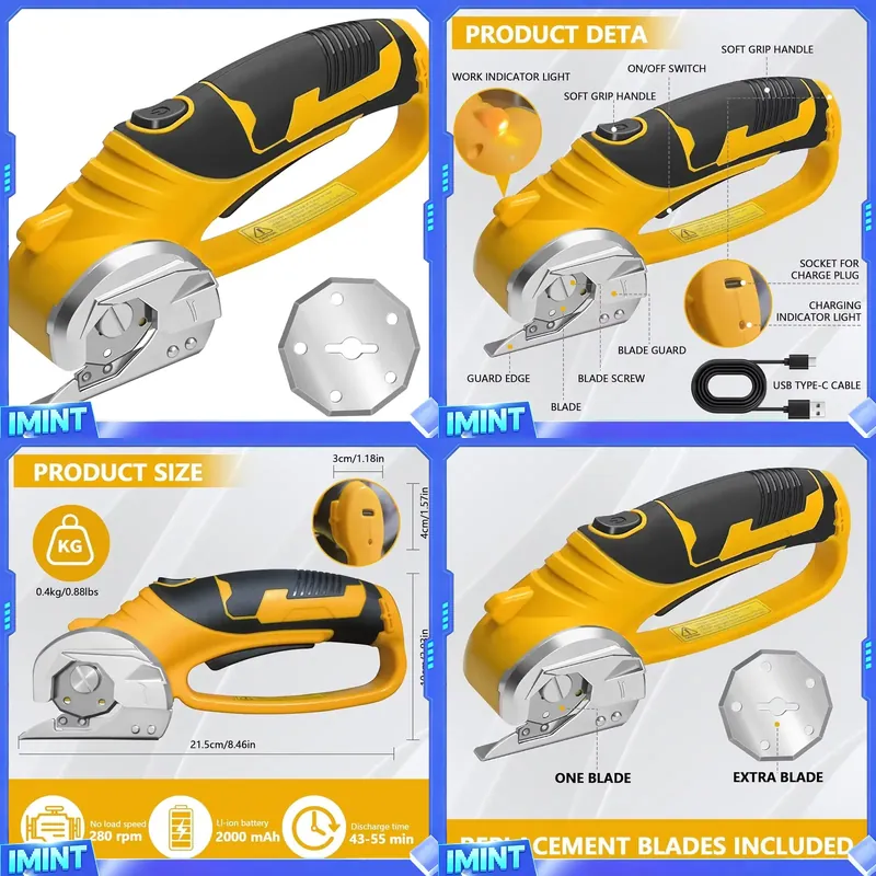 2000mAh Kabellose Elektrische  – Rotary Cutter Fabric Bewertung und Preis