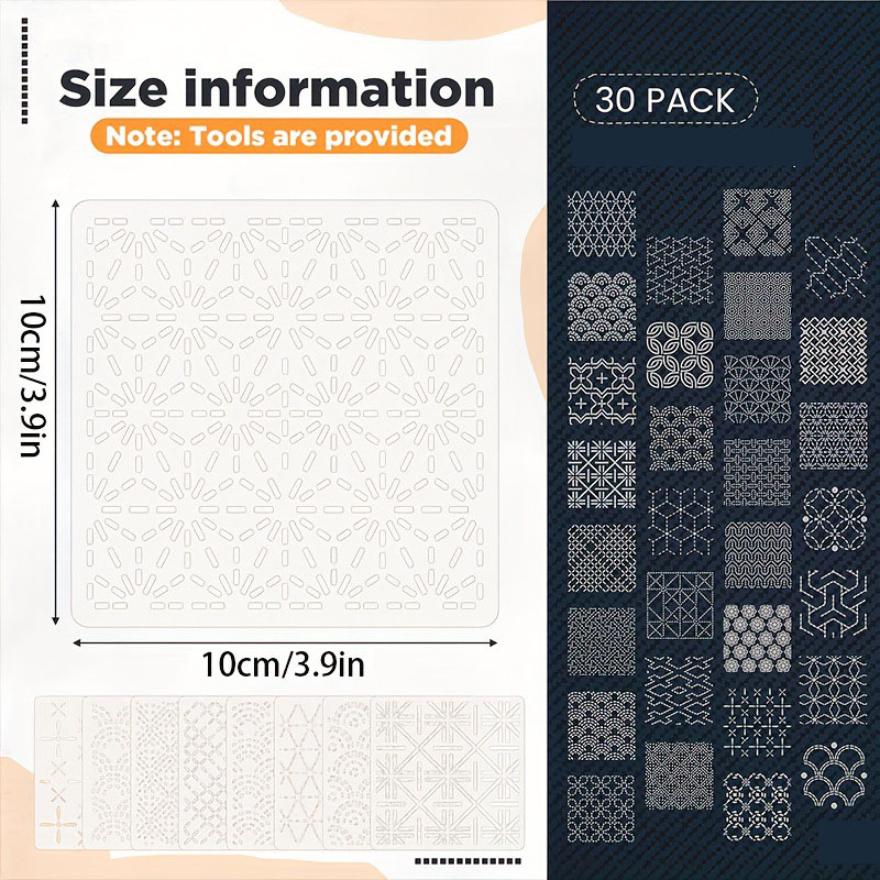 30 Stück Stickvorlagen, DIY-St – Sewing Factory Bewertung und Preis