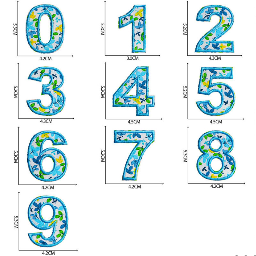 10 Stück blaue Farbzahl, Alpha – Sewing Id Bewertung und Preis