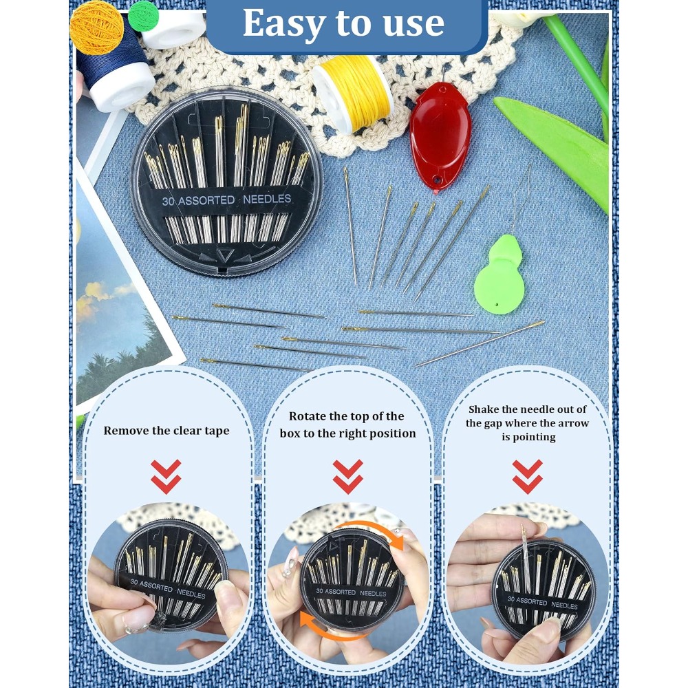 30-teiliges Stahl-Handnähnadel – Sewing Art Bewertung und Preis
