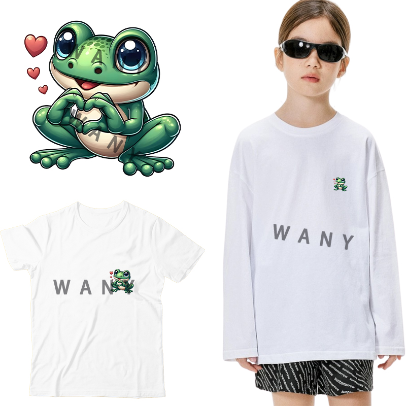 Niedliche Cartoon-Frosch Bügel – Iron On Patch Bewertung und Preis