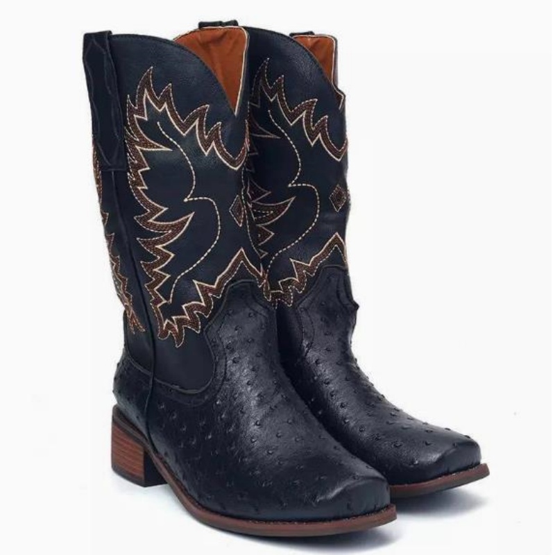 Herren Hohe Stiefel mit Sticke – Sewing Embroidery Fabric Bewertung und Preis