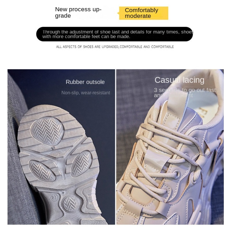 Damen Trendige Plateau-Sneaker – Sewing Nylon Bewertung und Preis