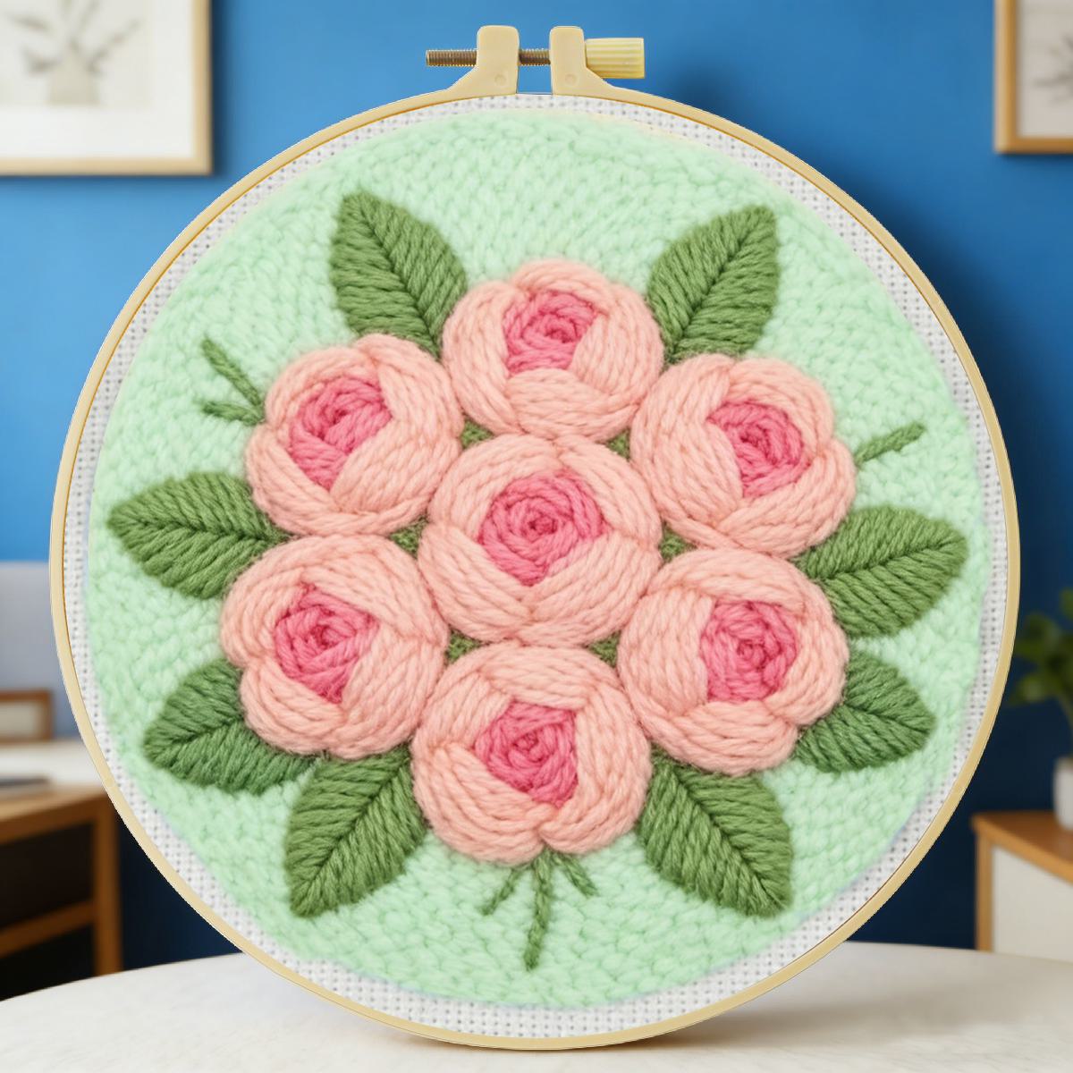 20x20cm/7,87 Zoll Blumen-Punch – Sewing Textile Art Bewertung und Preis