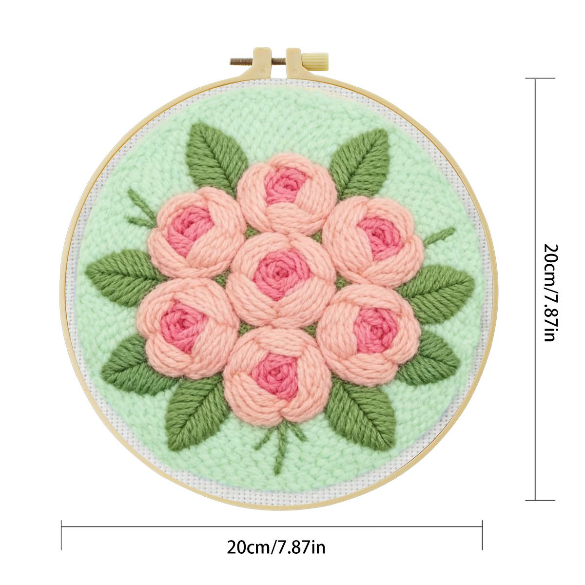 20x20cm/7,87 Zoll Blumen-Punch – Sewing Textile Art Bewertung und Preis